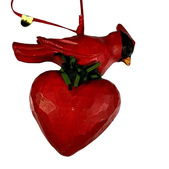 Lot of 3 Christmas ornaments birds Gold finch Blue Jay Cardinal - Picture 3 of 13